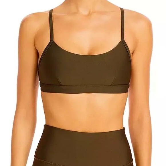 ALO Yoga Olive Green Sports Bra - Picture 2 of 2